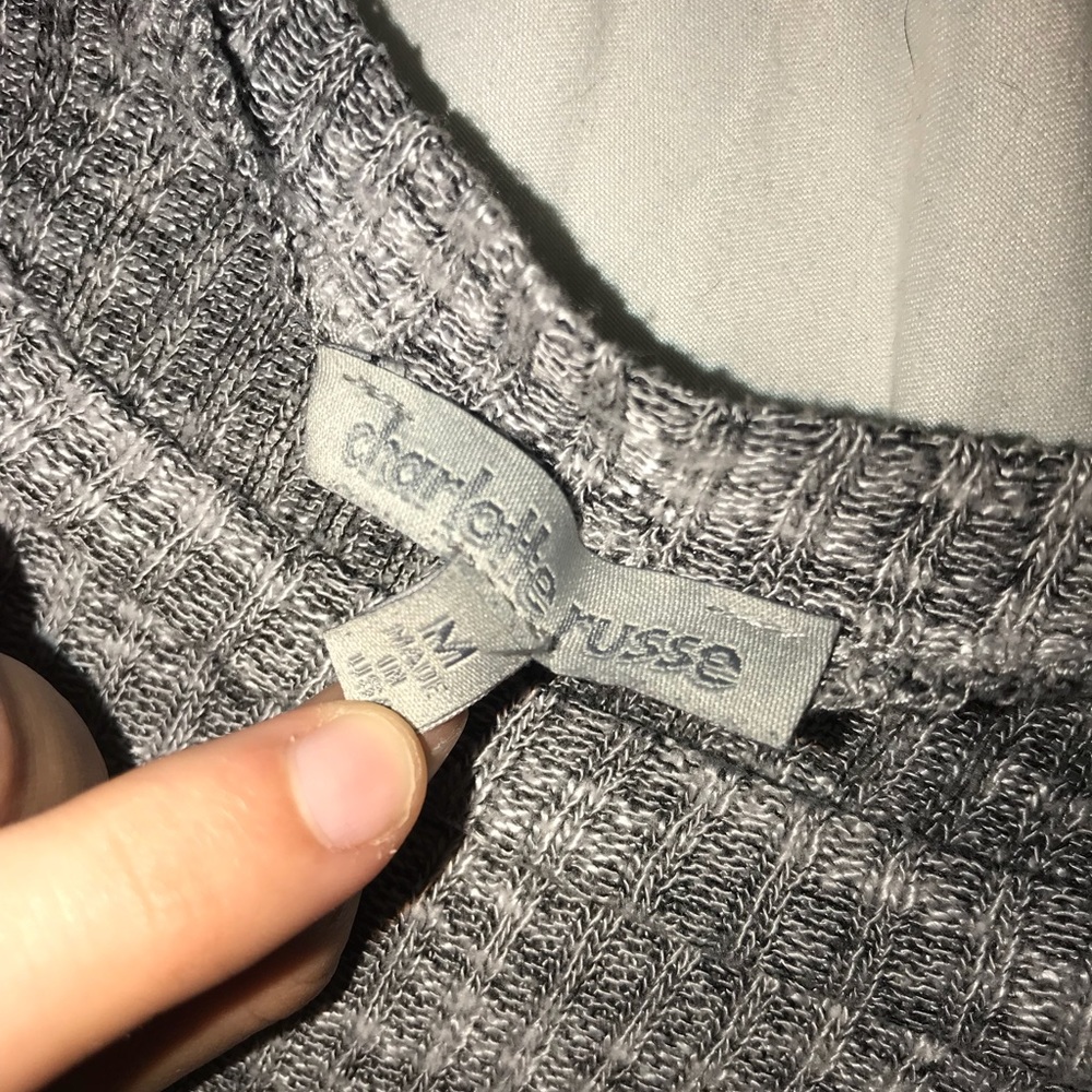 Grey Ribbed Long Sleeve - Picture 3 of 3
